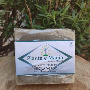 Sabonete Natural Fitoterápico – ARGILA VERDE com Alecrim e Cravo-da-Índia – 90g